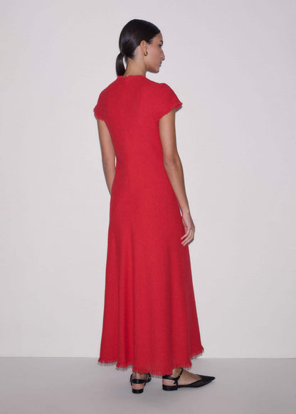 Red Bias Cut AM-PM Maxi Dress