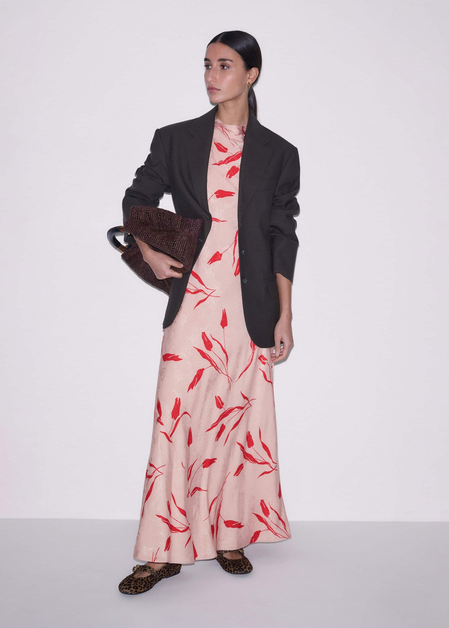 Pink Bias Cut Maxi Dress