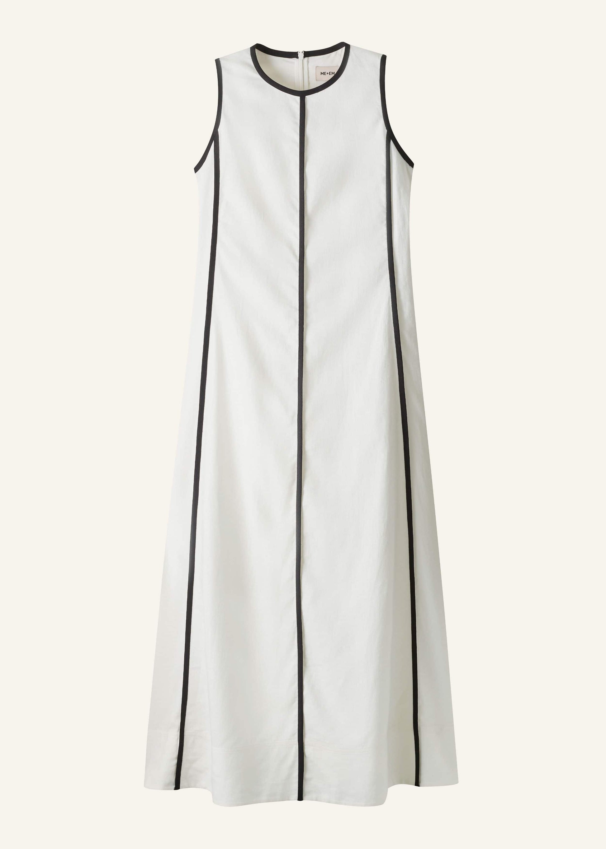White Crease-Less Linen Effortless Maxi Dress
