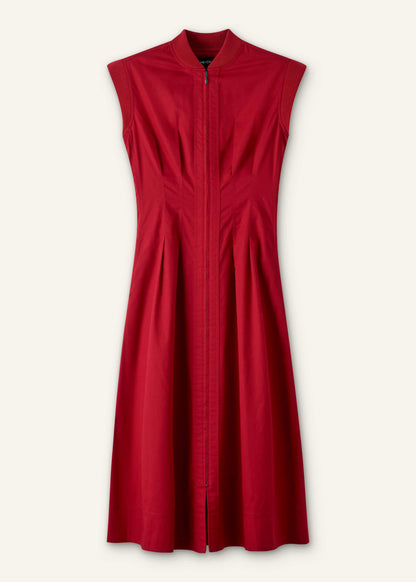 Red Sporty Smart Midi Dress