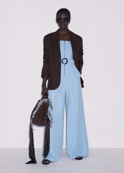 Blue Wide-Leg Jumpsuit