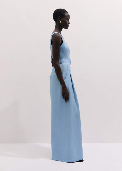 Blue Wide-Leg Jumpsuit