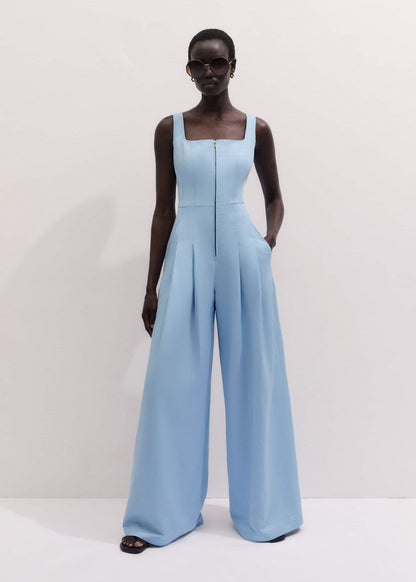 Blue Wide-Leg Jumpsuit