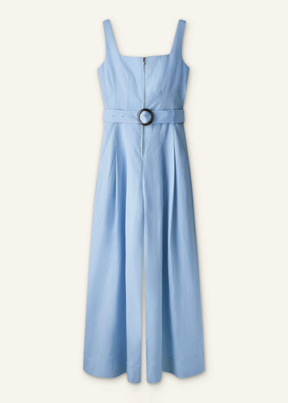 Blue Wide-Leg Jumpsuit