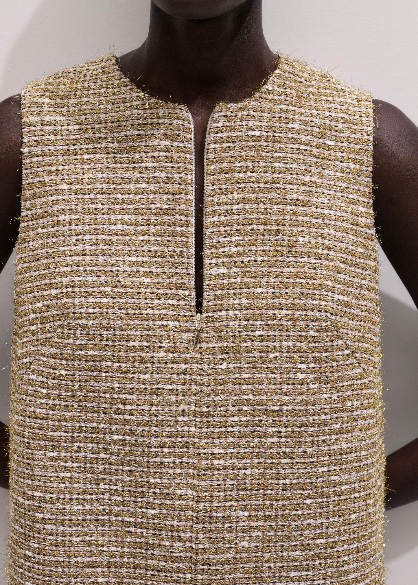 Gold Metallic Mini Dress
