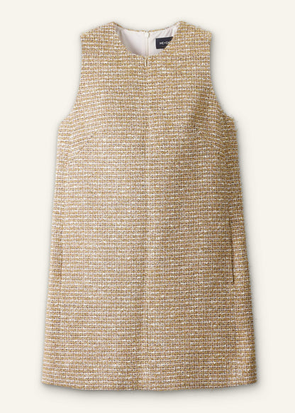 Gold Metallic Mini Dress