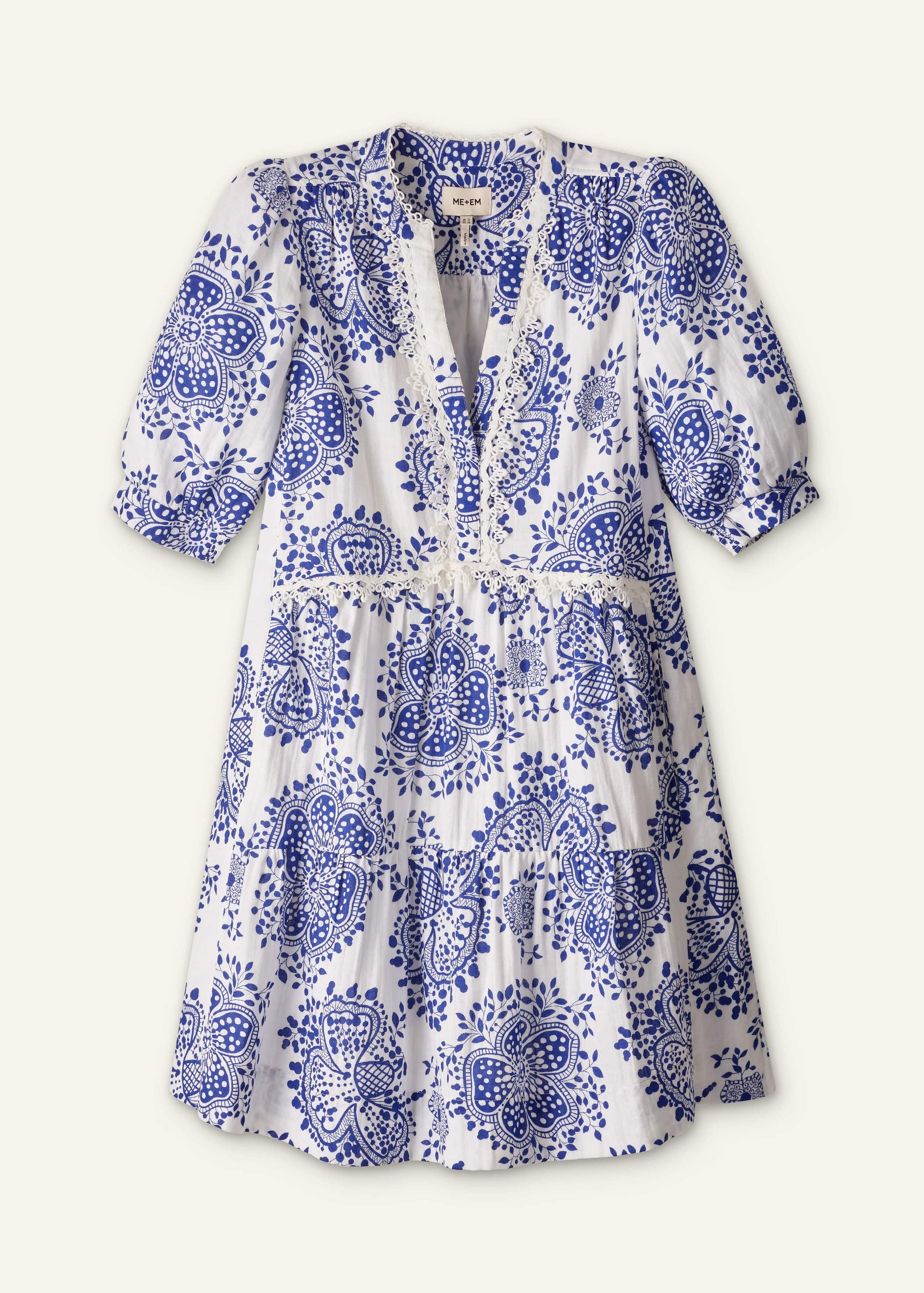 White Cheesecloth Short Swing Dress