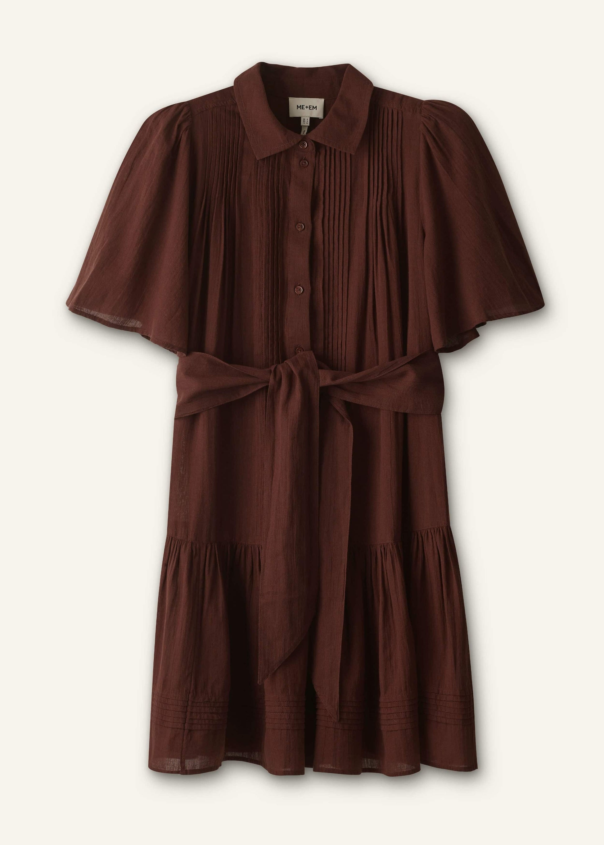 Cinnamon Brown Mini Swing Dress