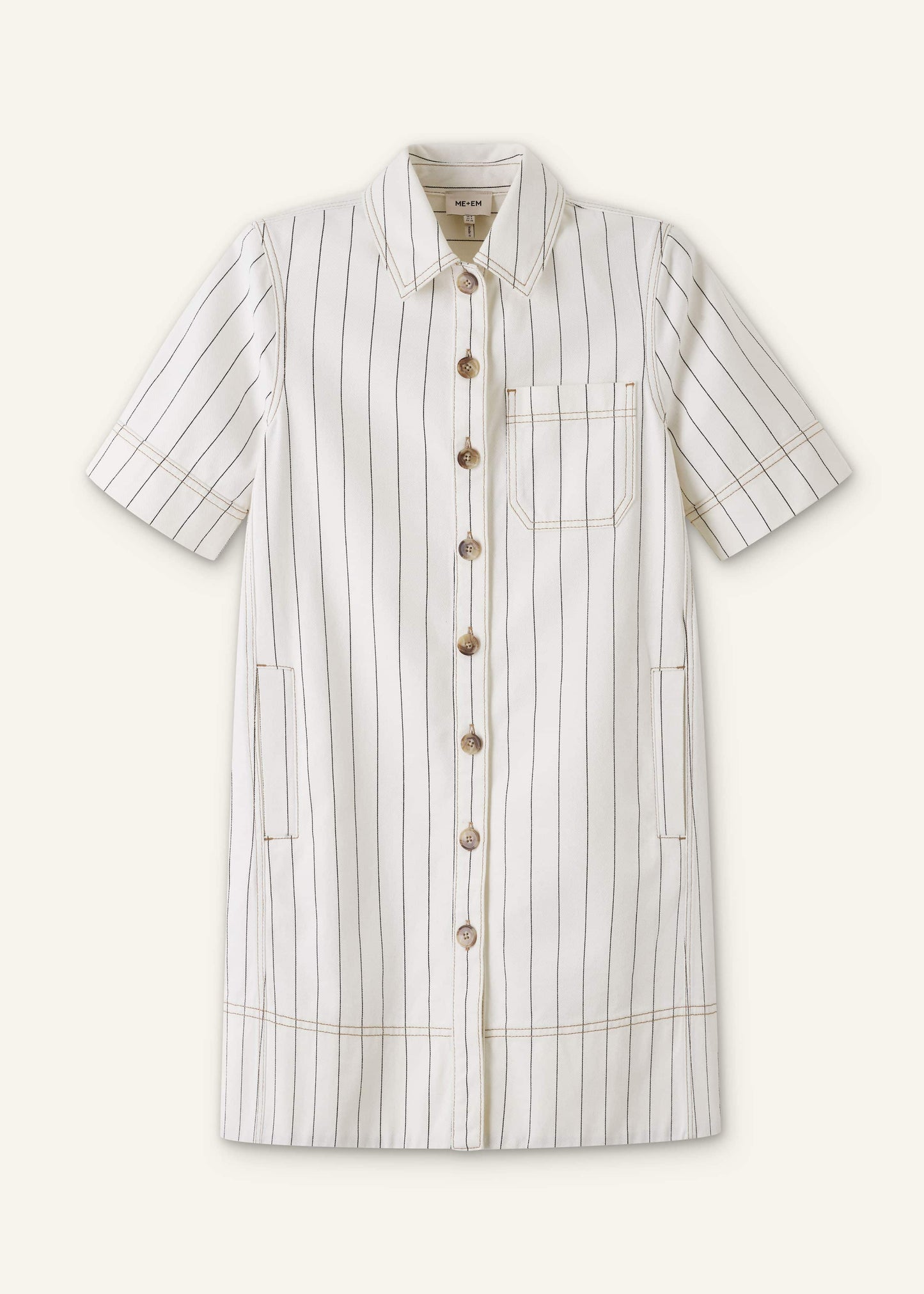Ecru A-Line Mini Dress
