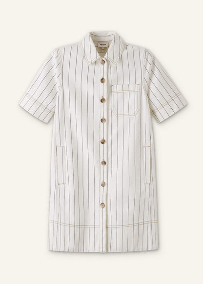 Ecru A-Line Mini Dress