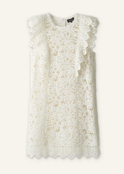 Cream Lace Layer Mini Dress