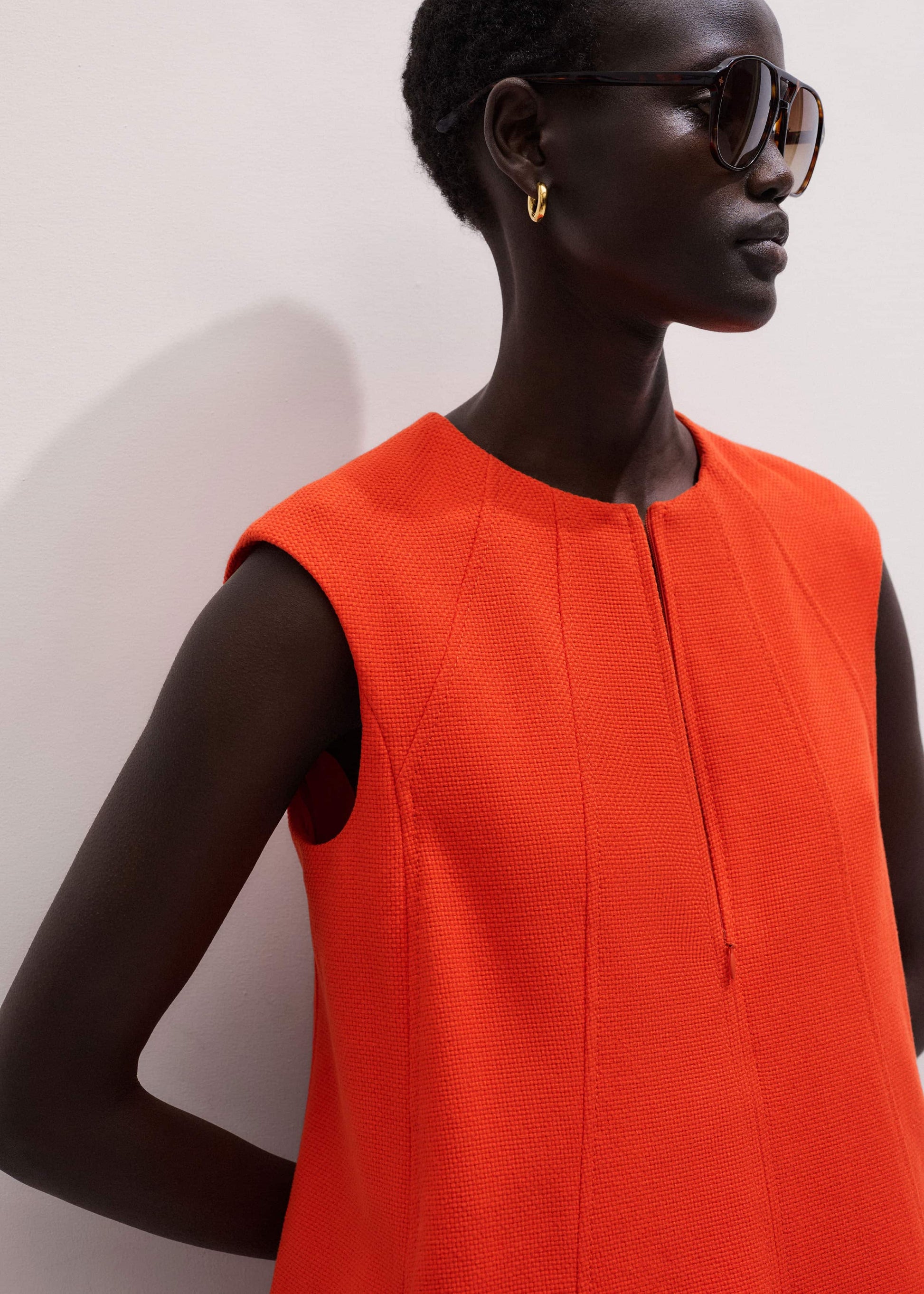 Orange Swing Mini Dress