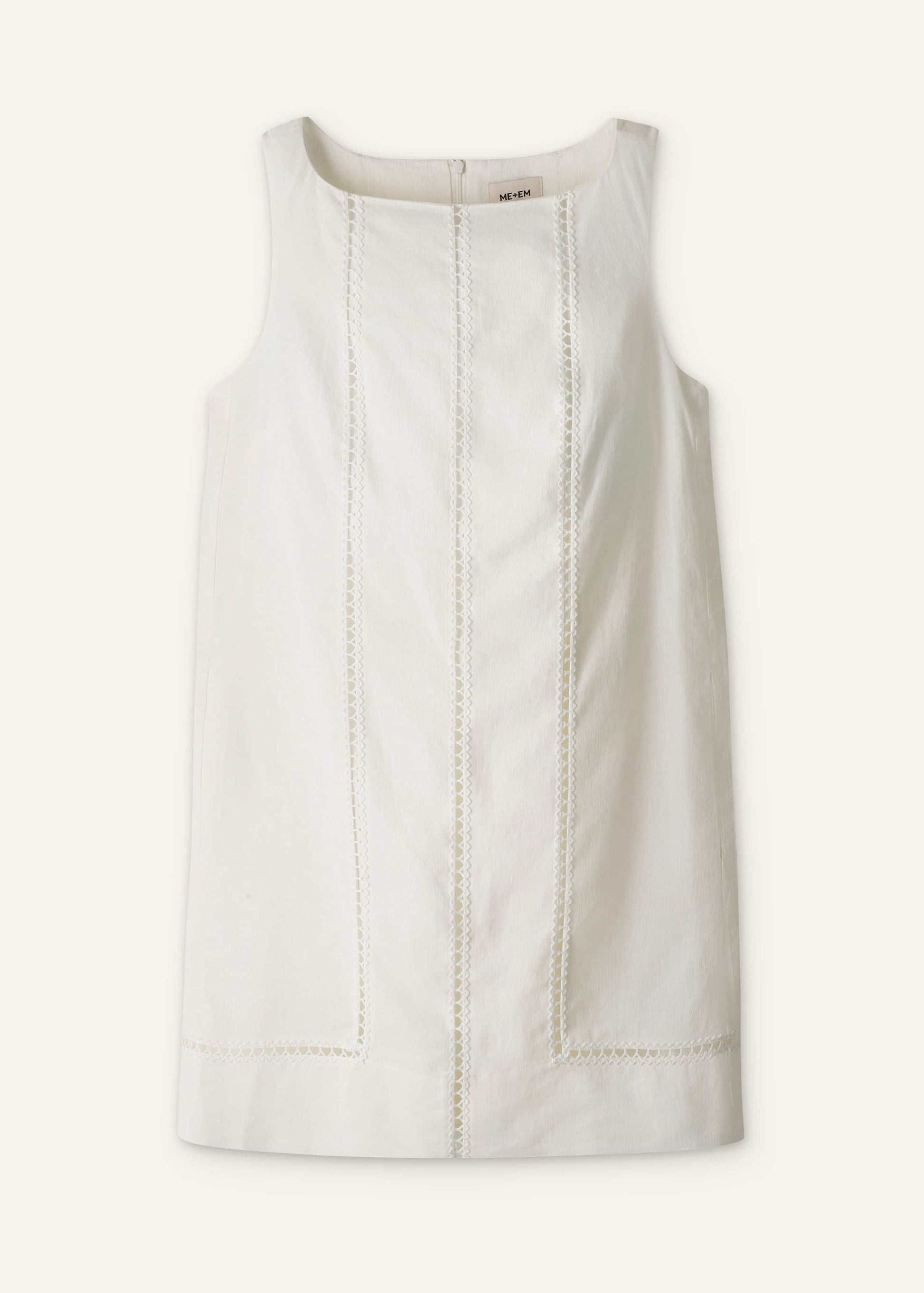 White Crease-Less Linen Embroidered Midi Dress