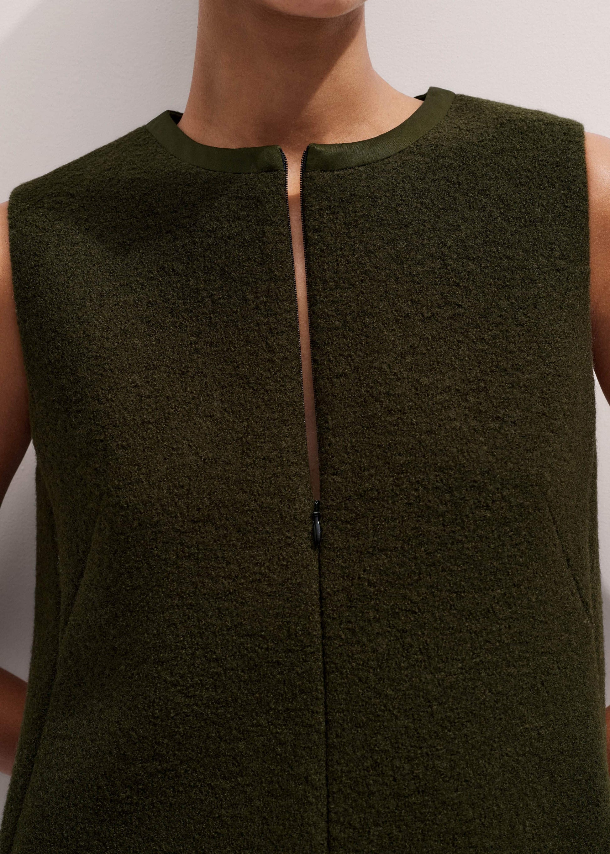 Olive Green Shift Mini Dress