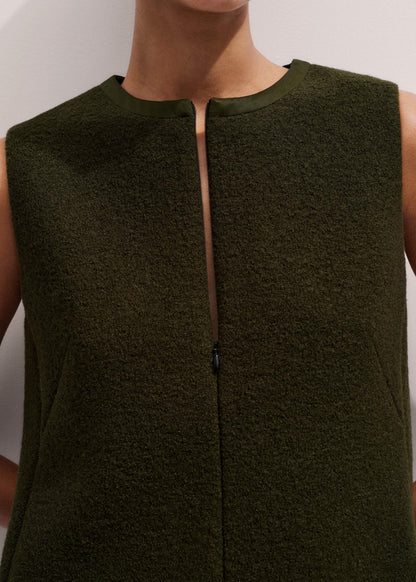 Olive Green Shift Mini Dress