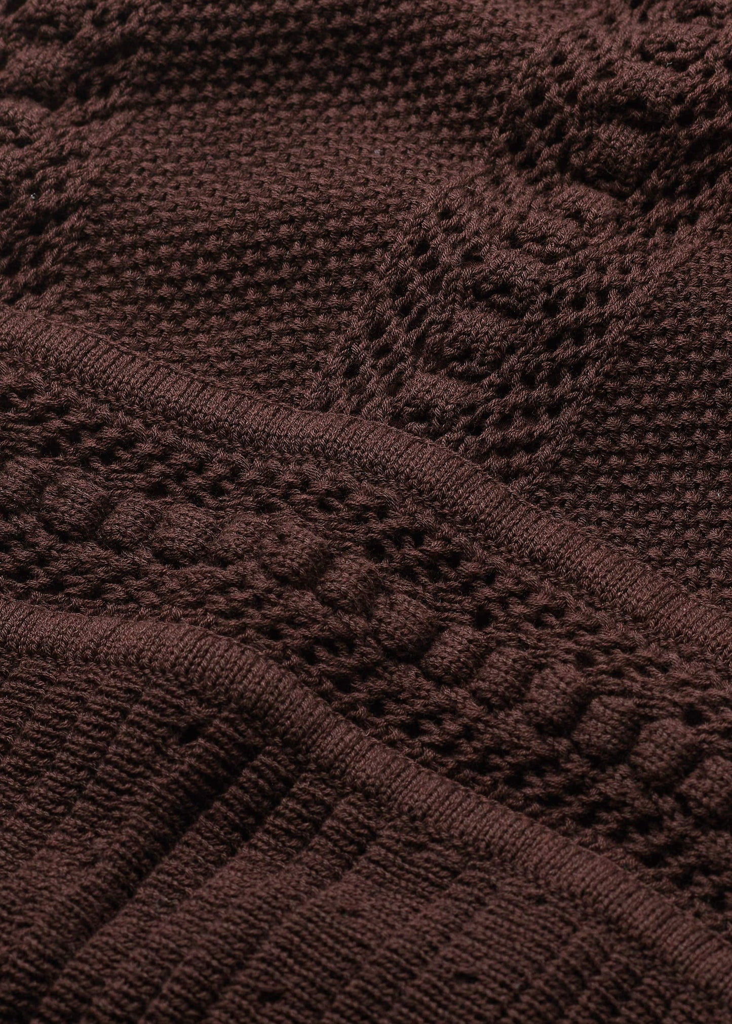 Brown Pointelle Maxi Dress