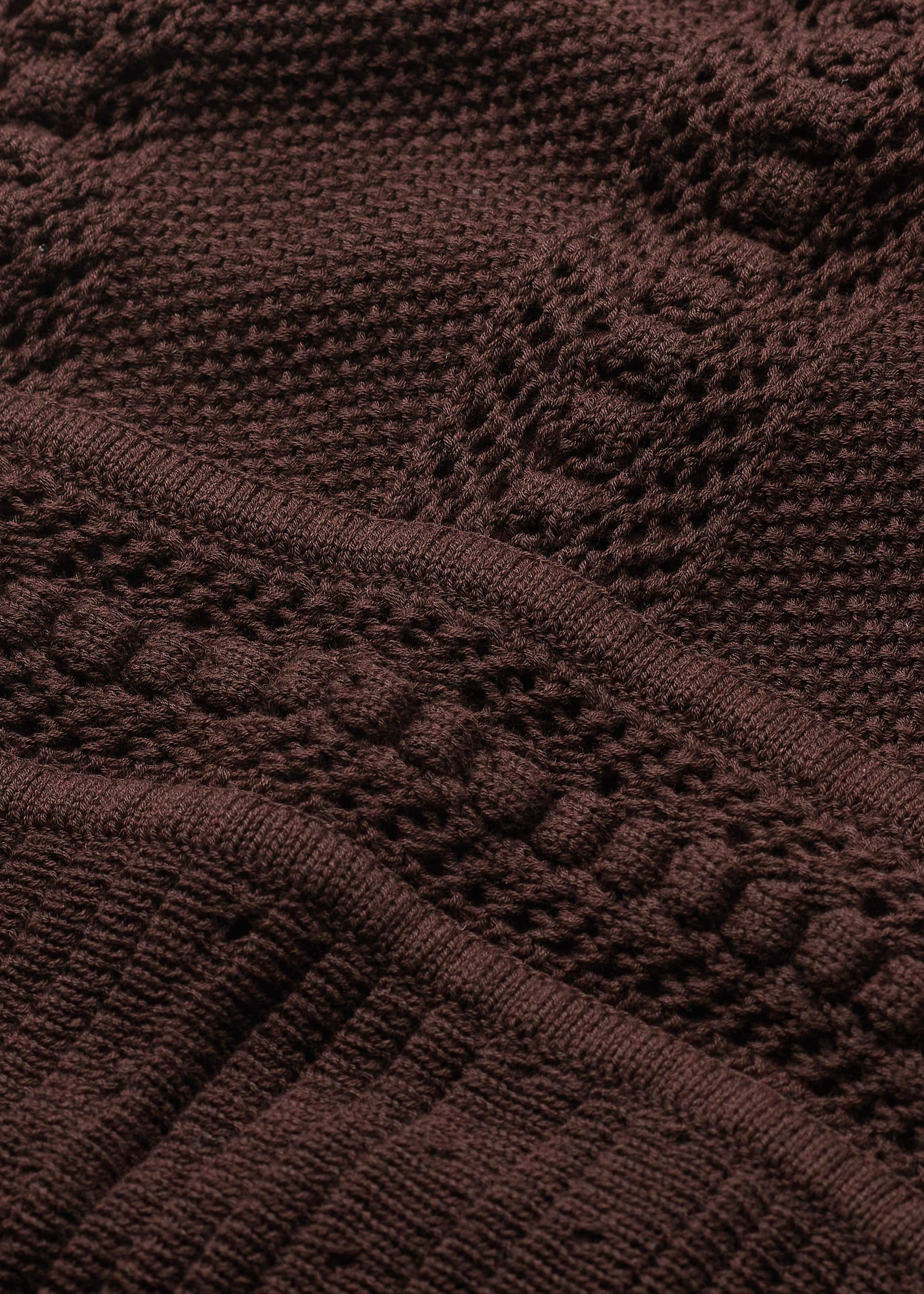 Brown Pointelle Maxi Dress
