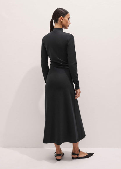 Gray Gathered Maxi Dress