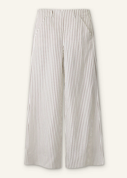 Ivory High Waist Wide Pant