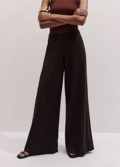 Brown Wide-Leg Pant