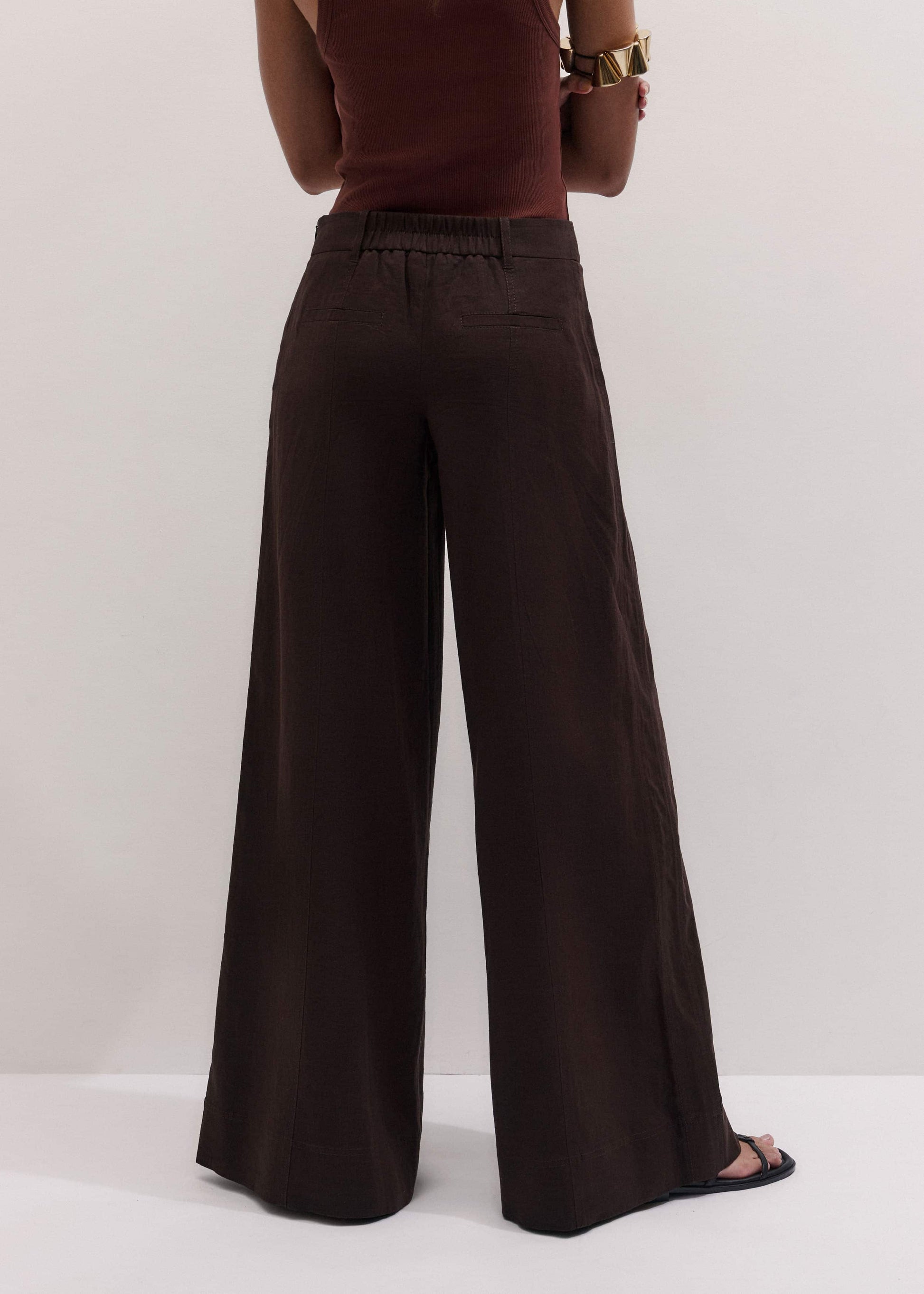 Brown Wide-Leg Pant