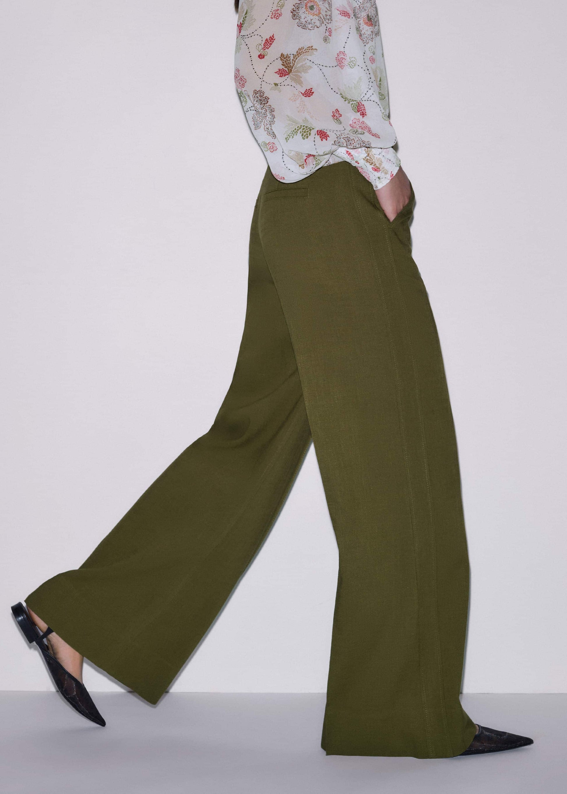 Olive Green Forever Wide-Leg Pant