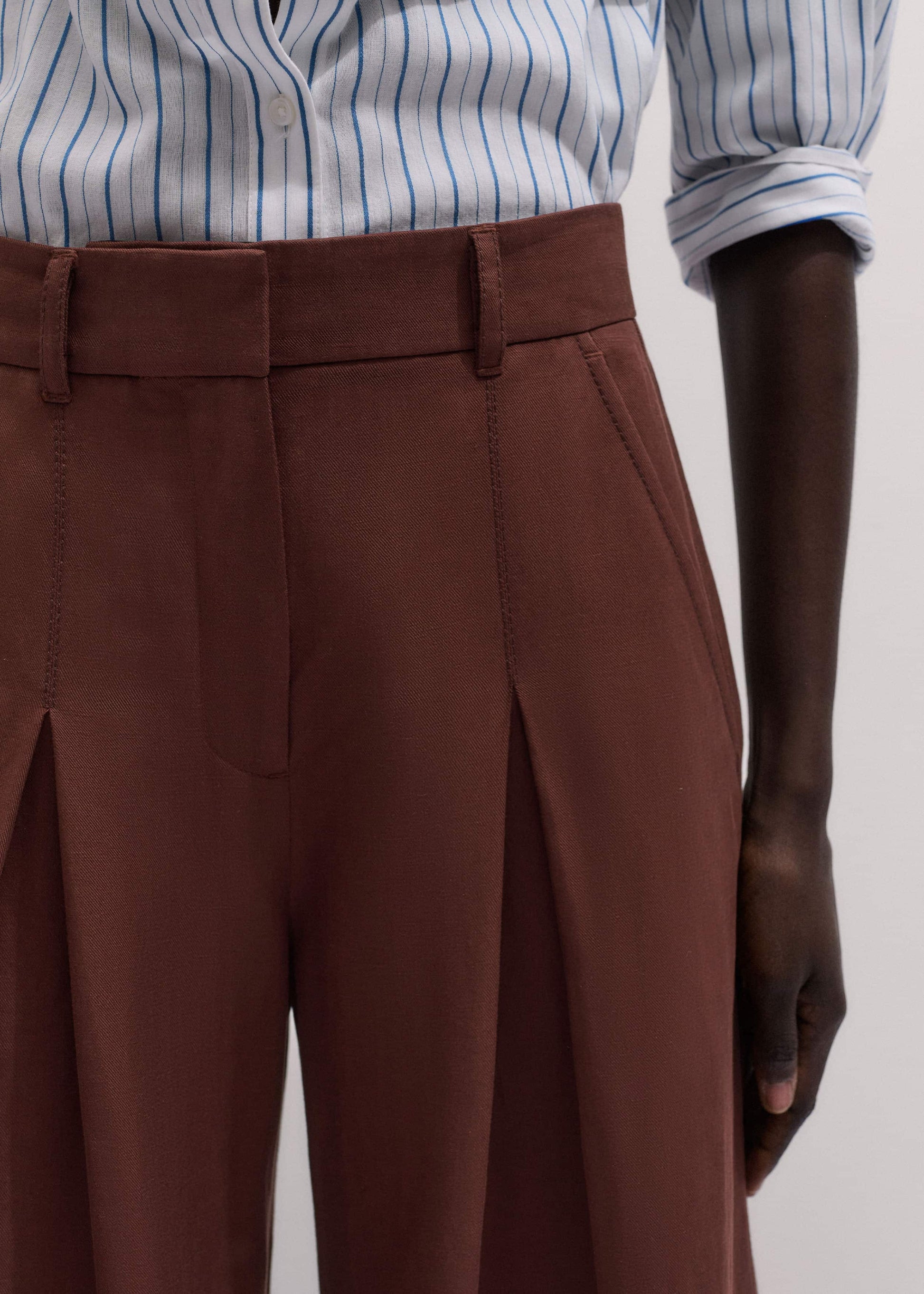 Cinnamon Brown Very Wide-Leg Pant