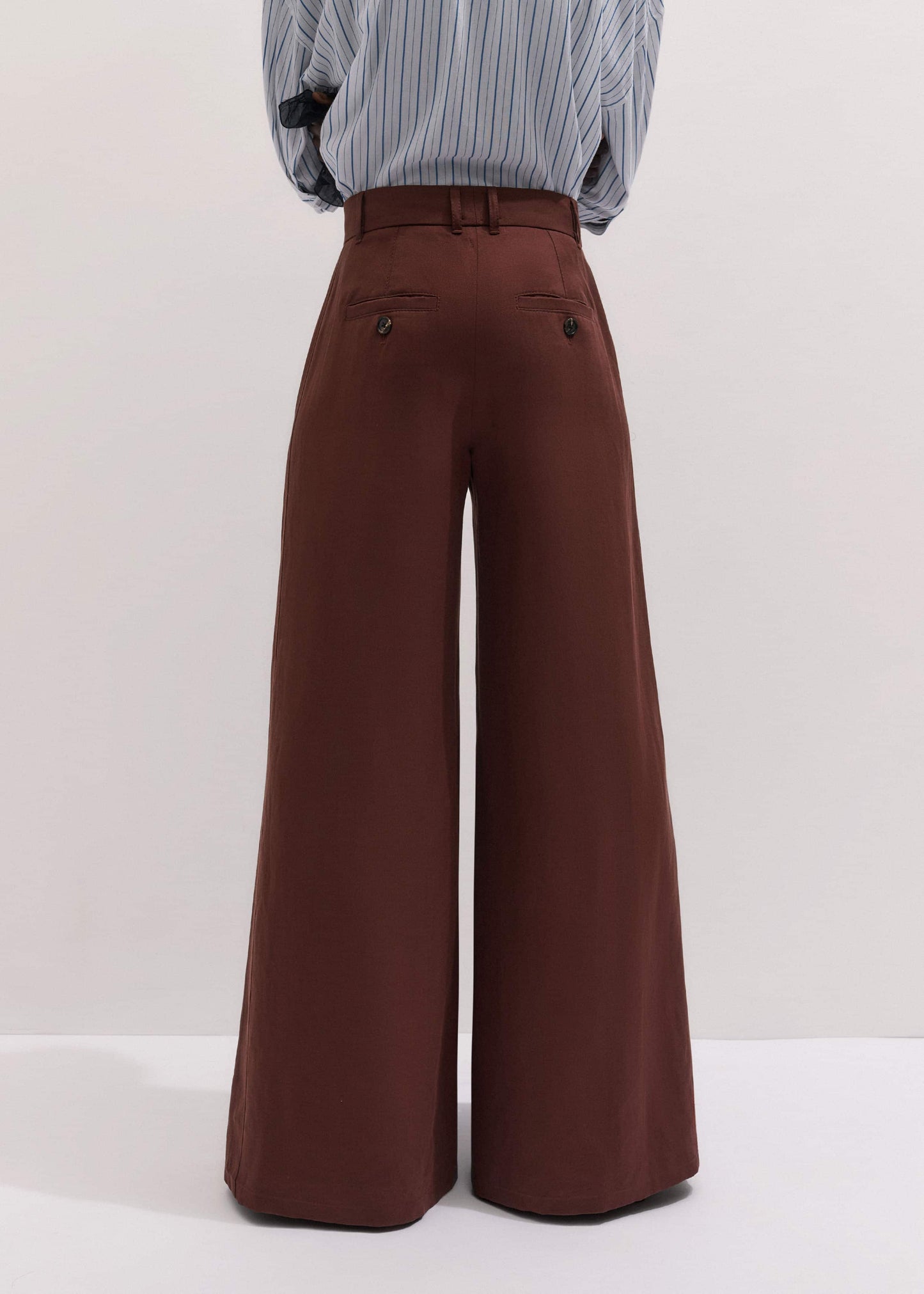 Cinnamon Brown Very Wide-Leg Pant