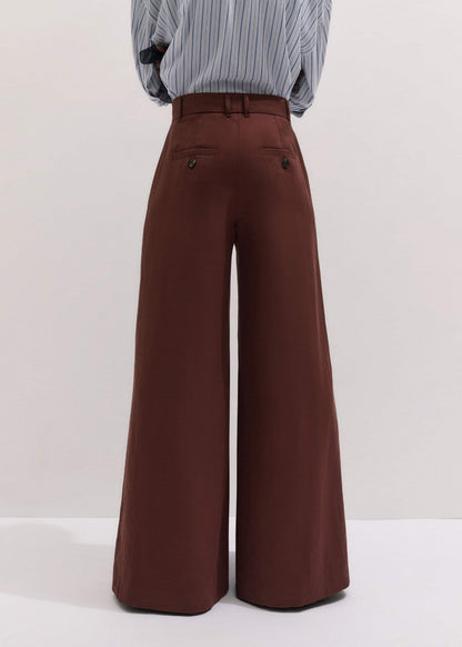 Cinnamon Brown Very Wide-Leg Pant