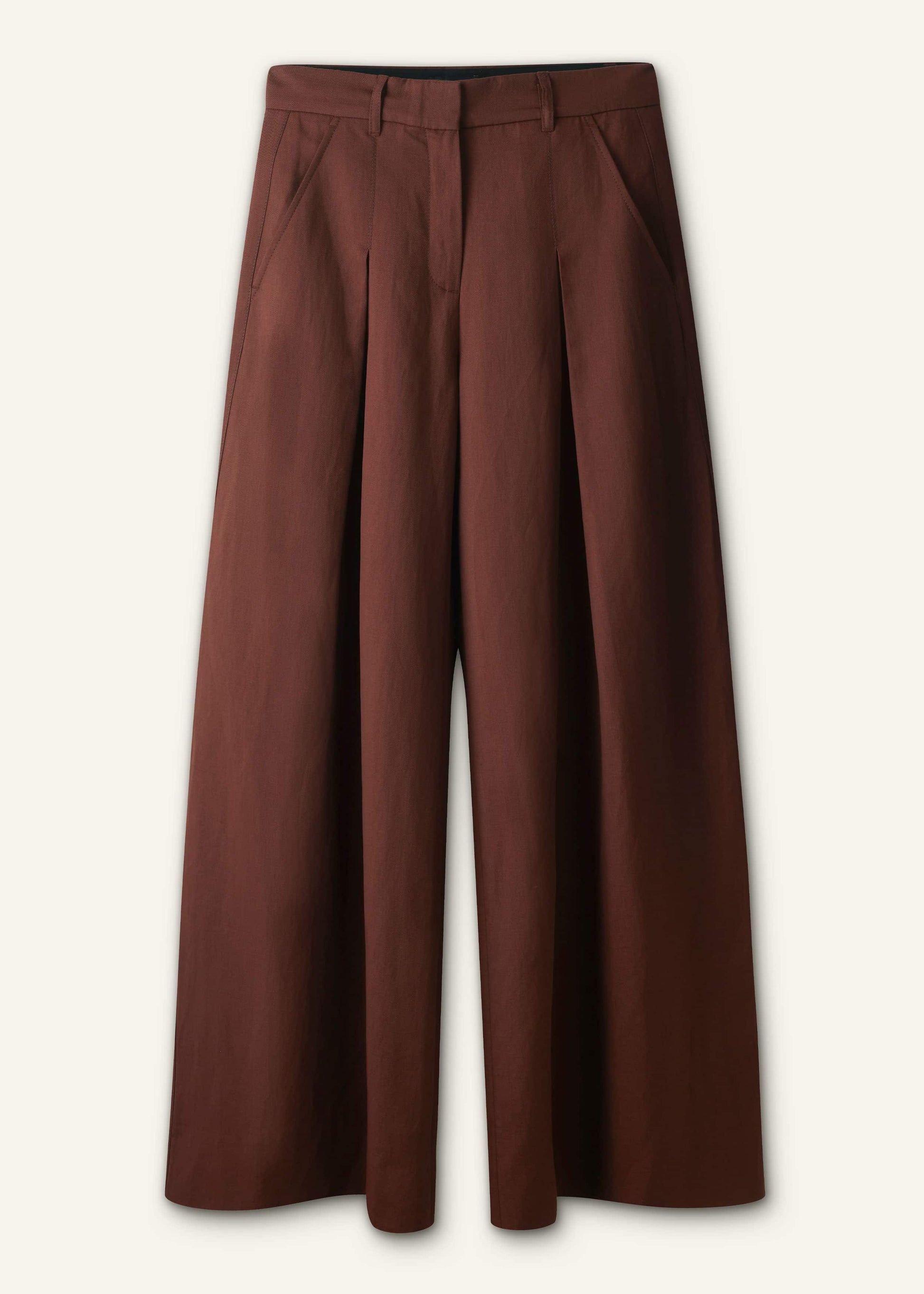 Cinnamon Brown Very Wide-Leg Pant