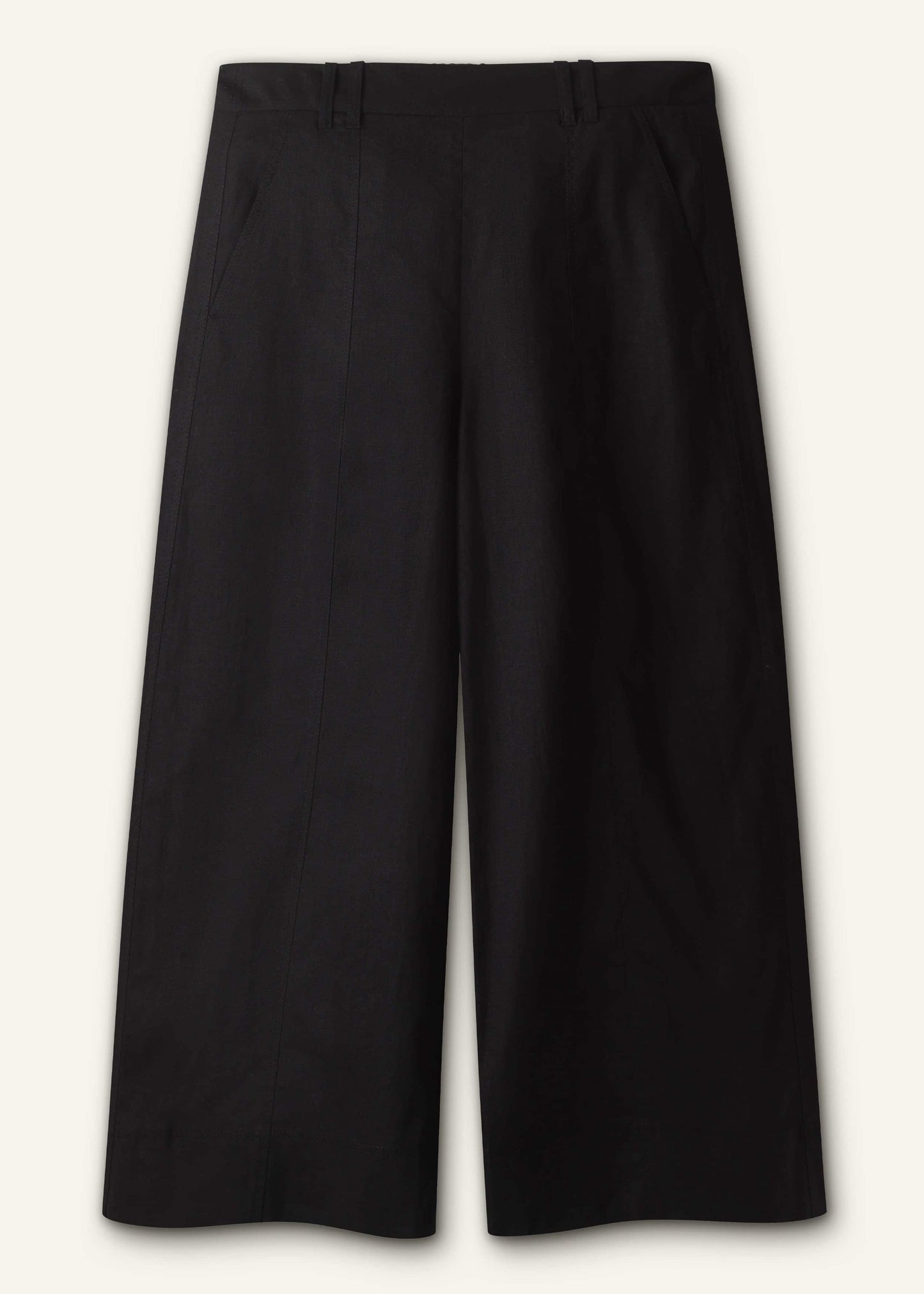 Brown Crop Wide-Leg Pant