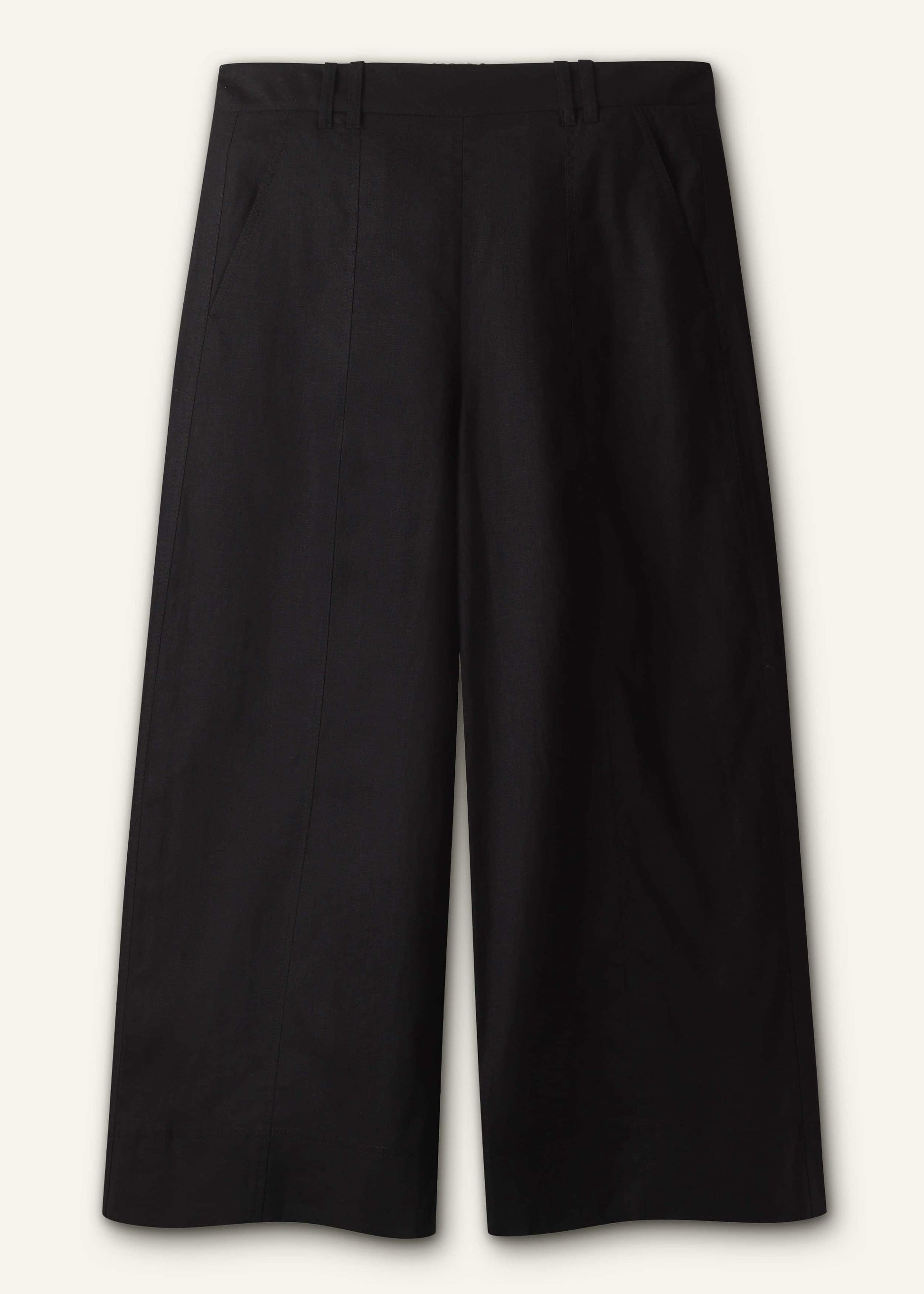 Brown Crop Wide-Leg Pant