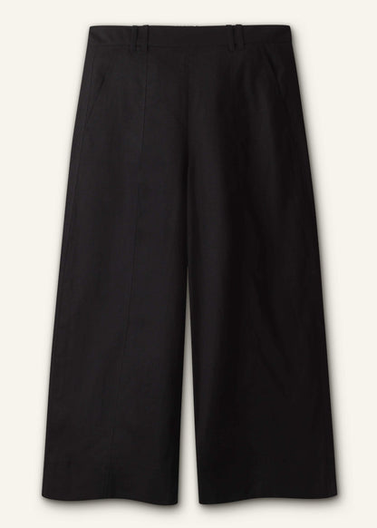 Brown Crop Wide-Leg Pant