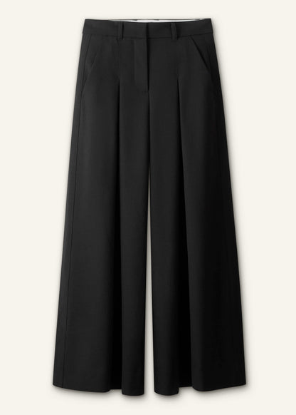 Black Very Wide-Leg Pant