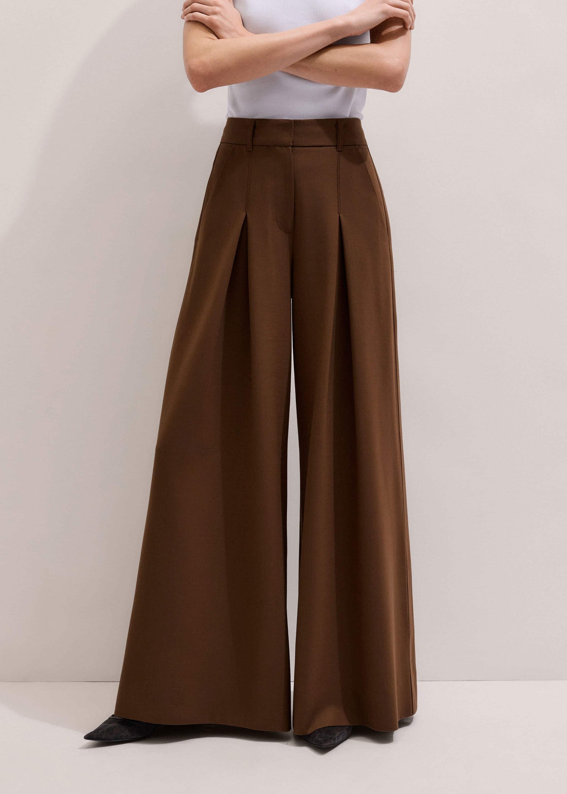 Walnut Brown Ultimate Very Wide-Leg Pant