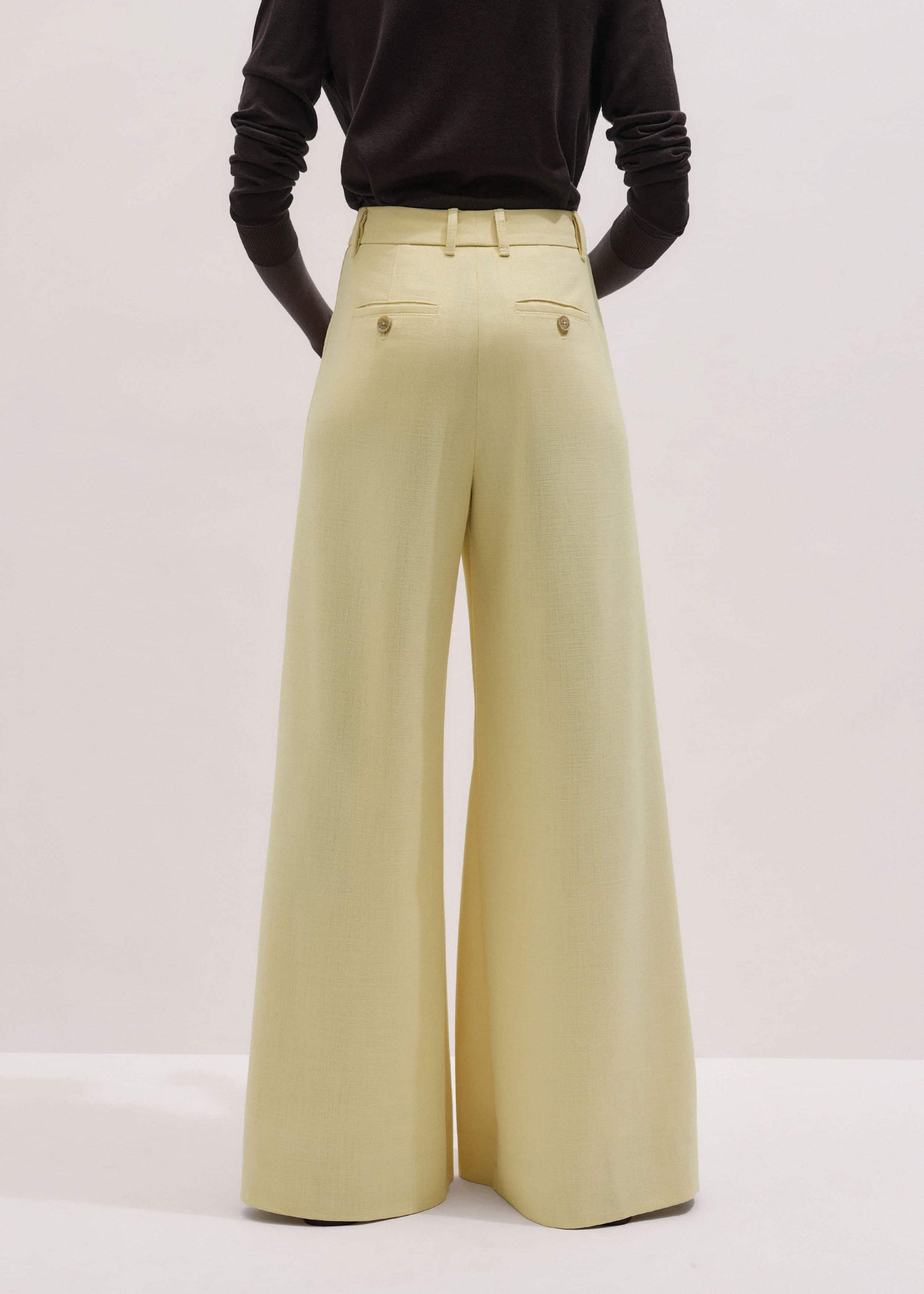 Yellow Very Wide-Leg Pant