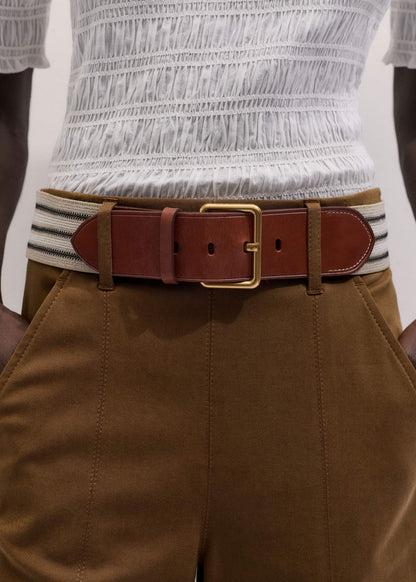 Brown Wide Crop Pant