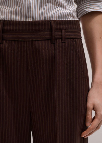 Cinnamon Pinstripe Wide-Leg Pant