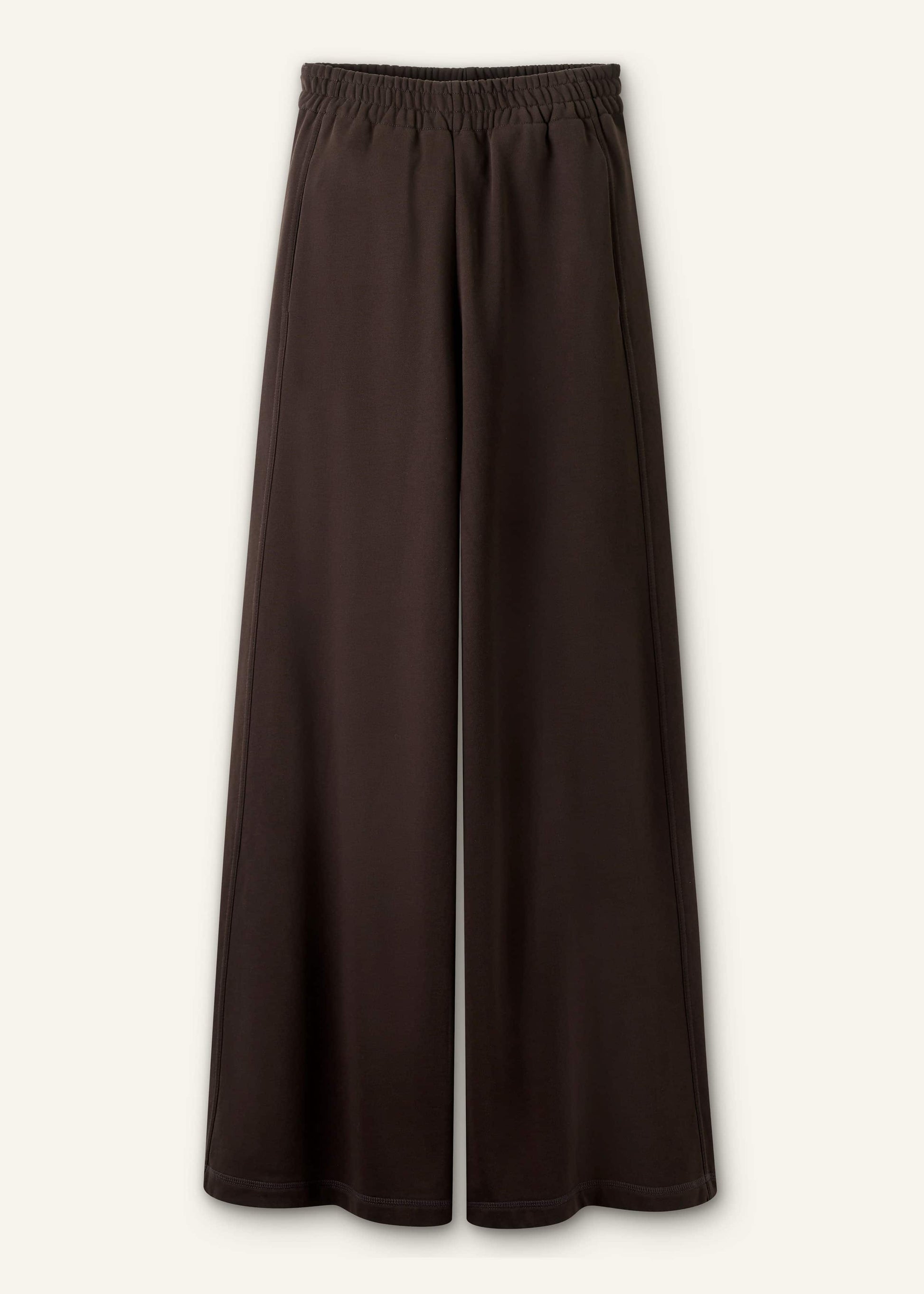 Brown Sweatshirt Wide-Leg Track Pant