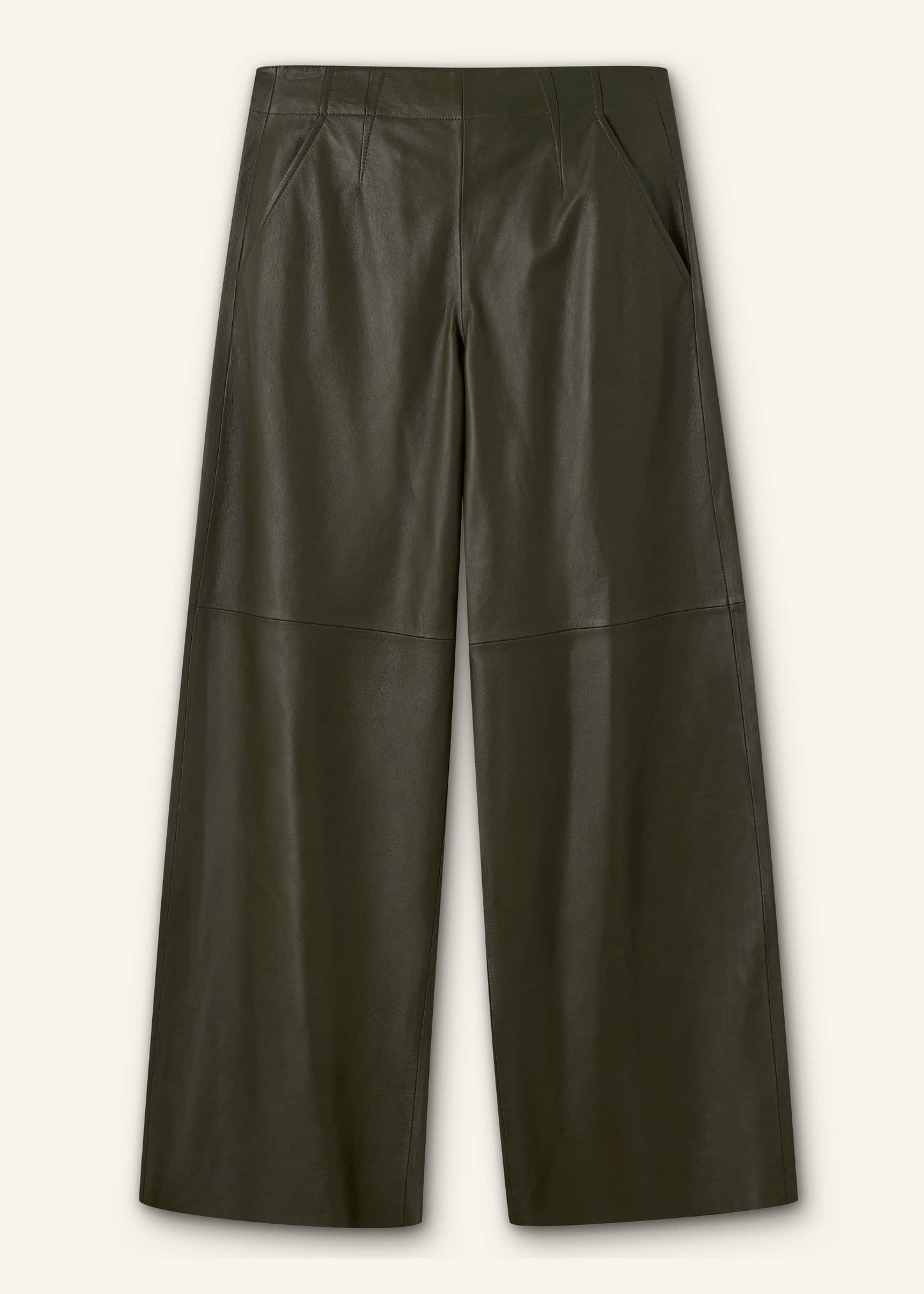 Olive Green Wide-Leg Pant