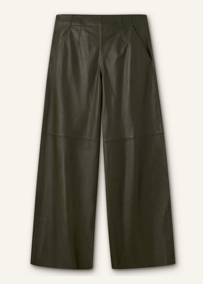 Olive Green Wide-Leg Pant