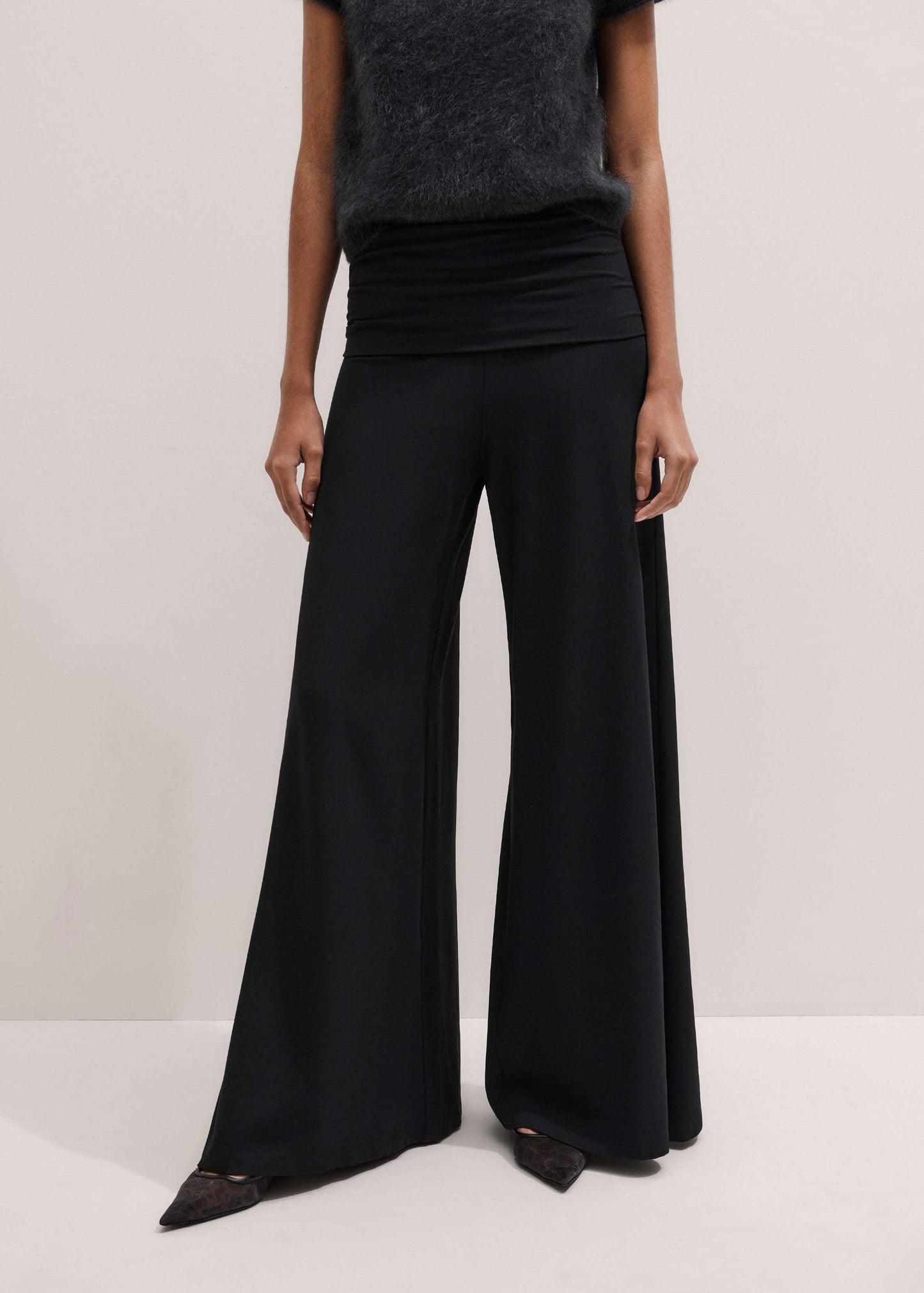 Black Super Wide Palazzo Pant
