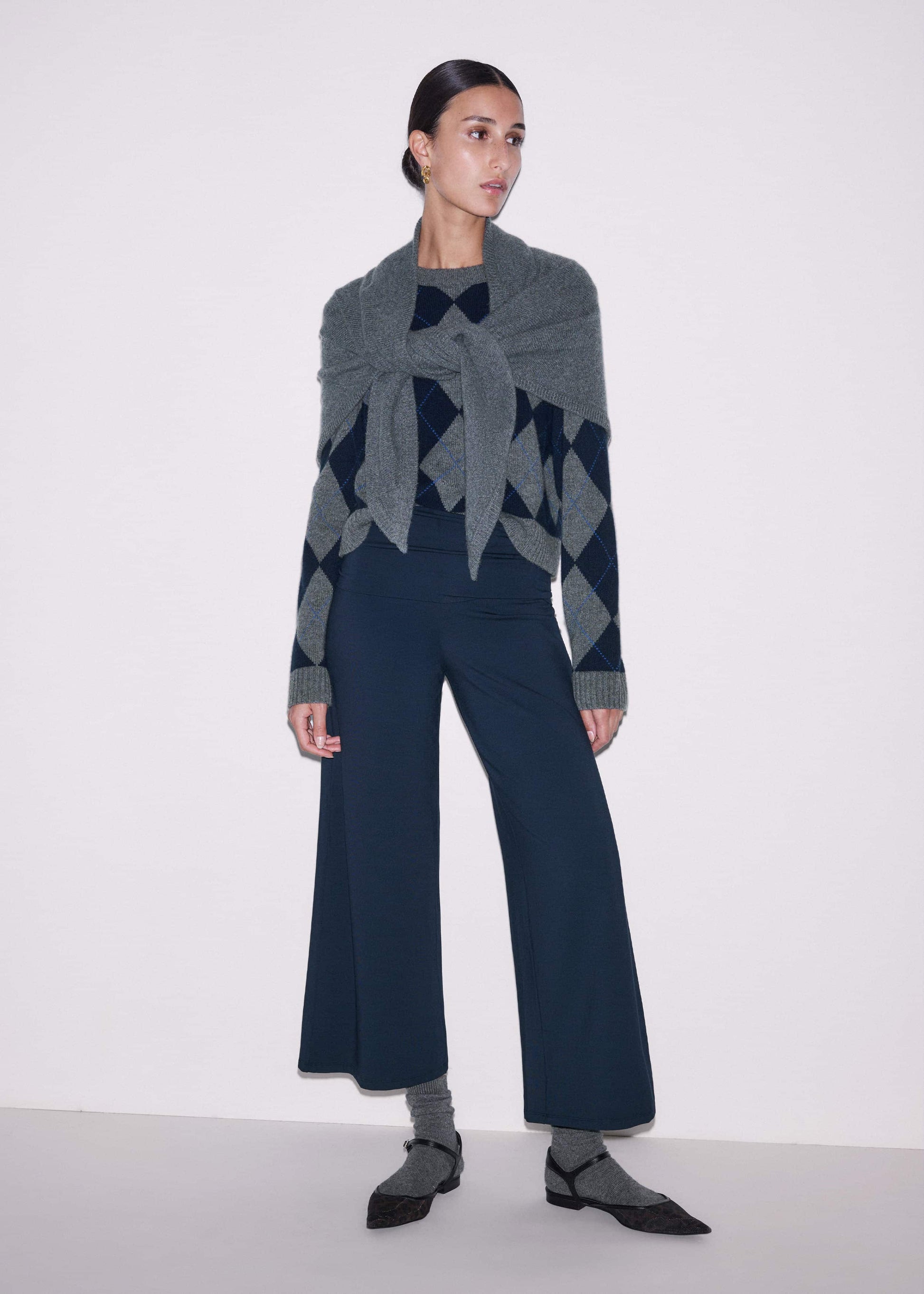 Crop Palazzo Pant - Dark Navy Travel Pants |Vacation Shop