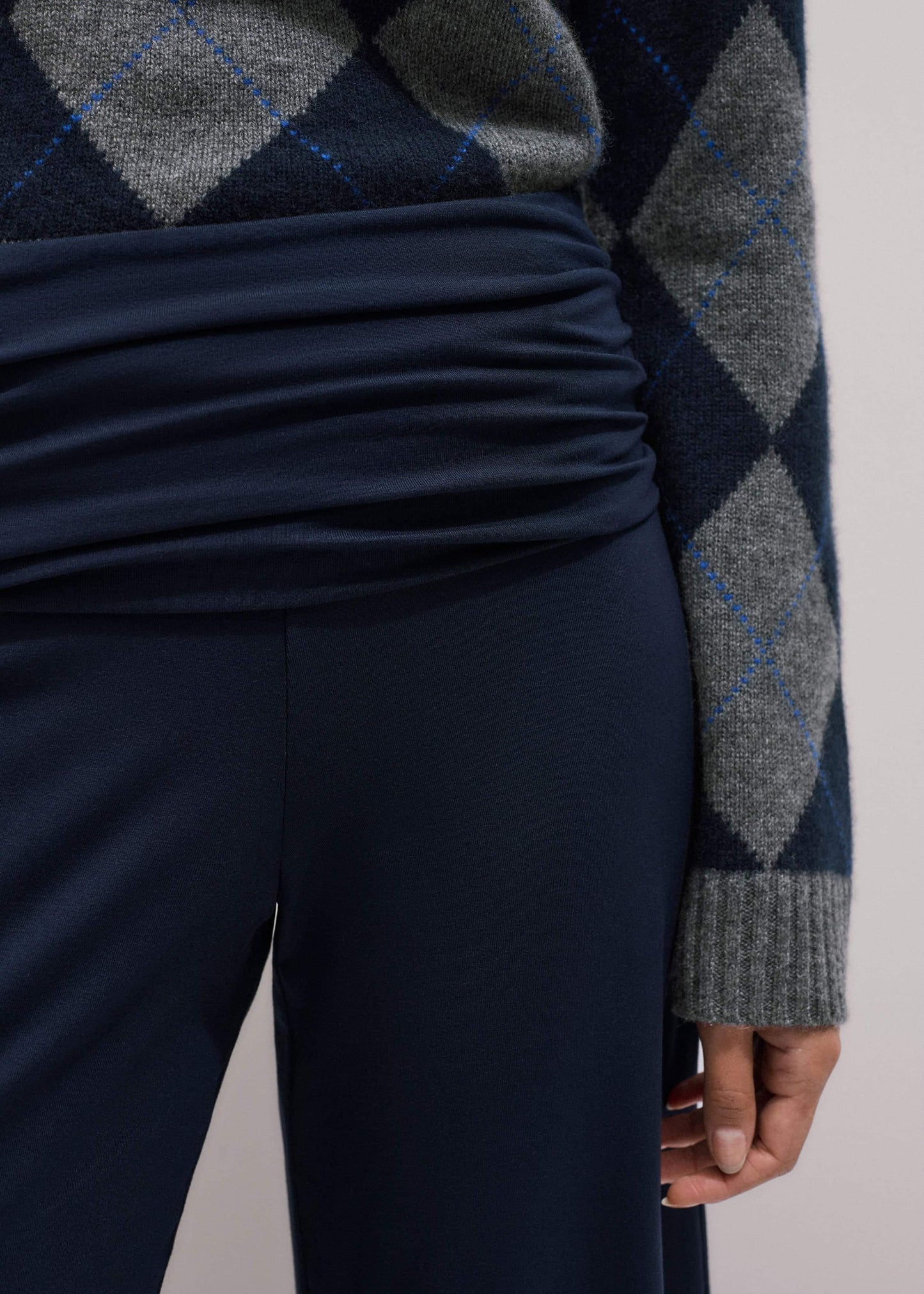 Crop Palazzo Pant - Dark Navy Travel Pants |Vacation Shop