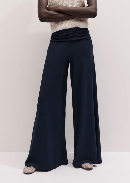 Navy Super Wide Palazzo Pant