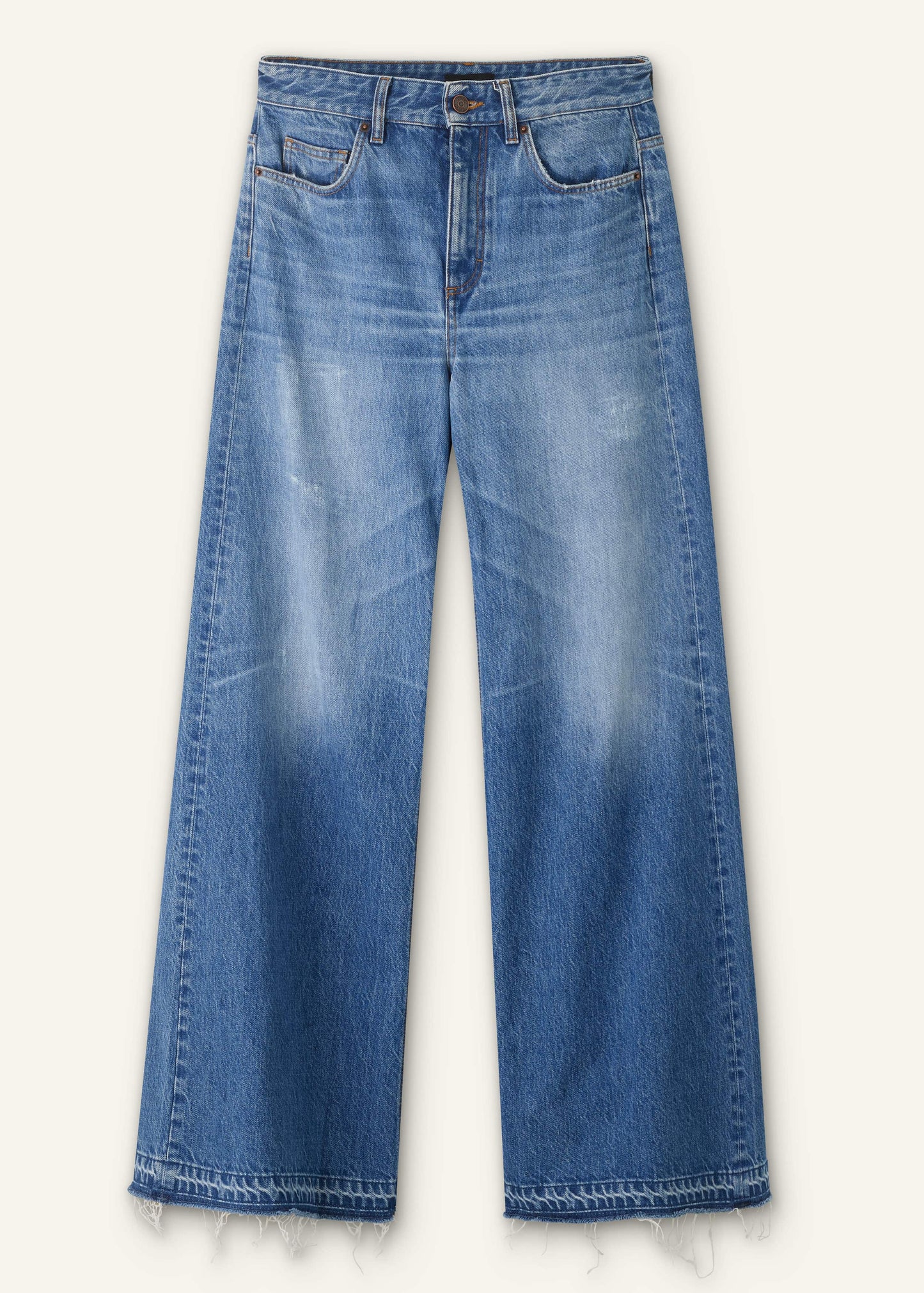 Blue Distressed Ultimate Wide-Leg Jean