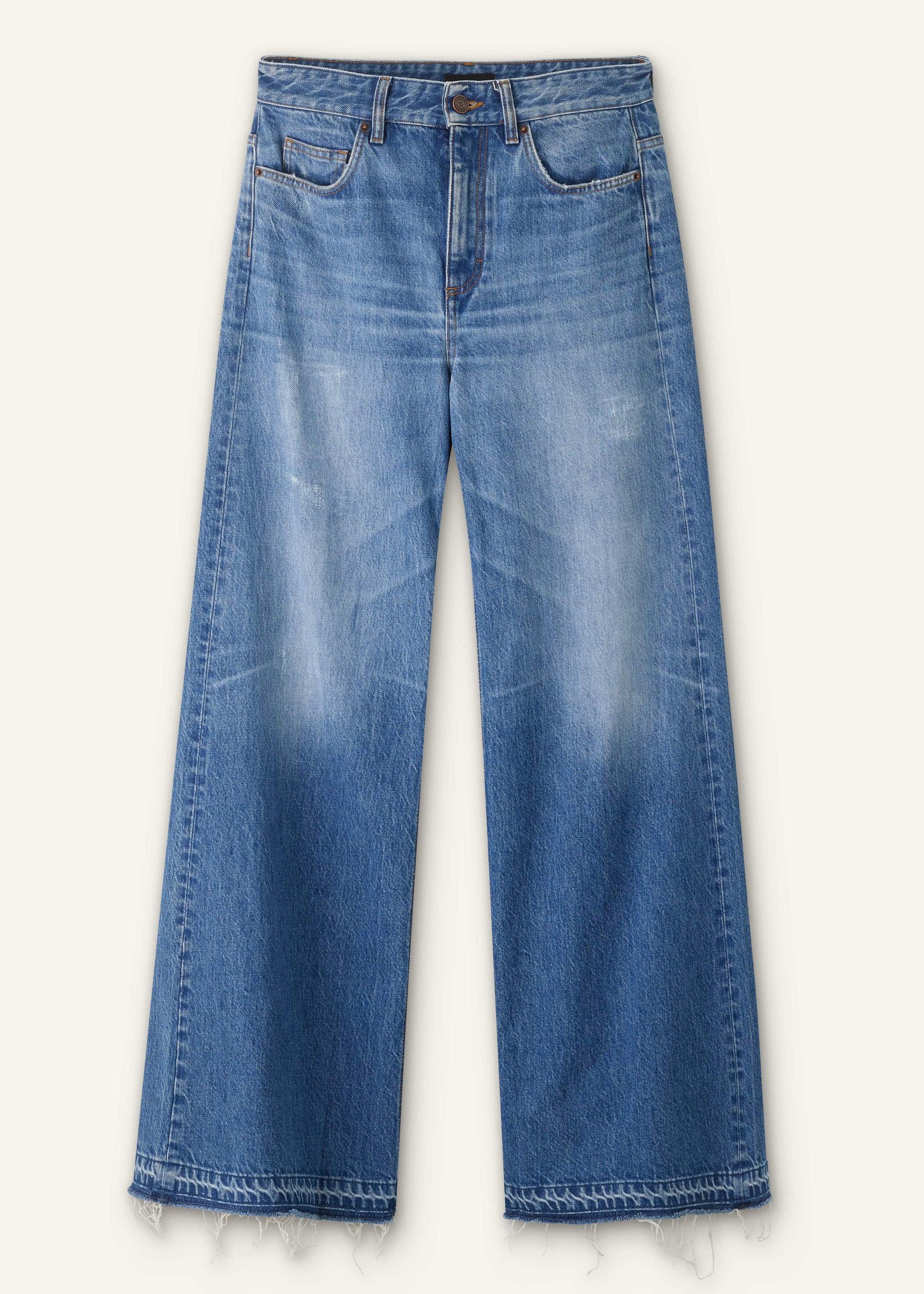 Blue Distressed Ultimate Wide-Leg Jean