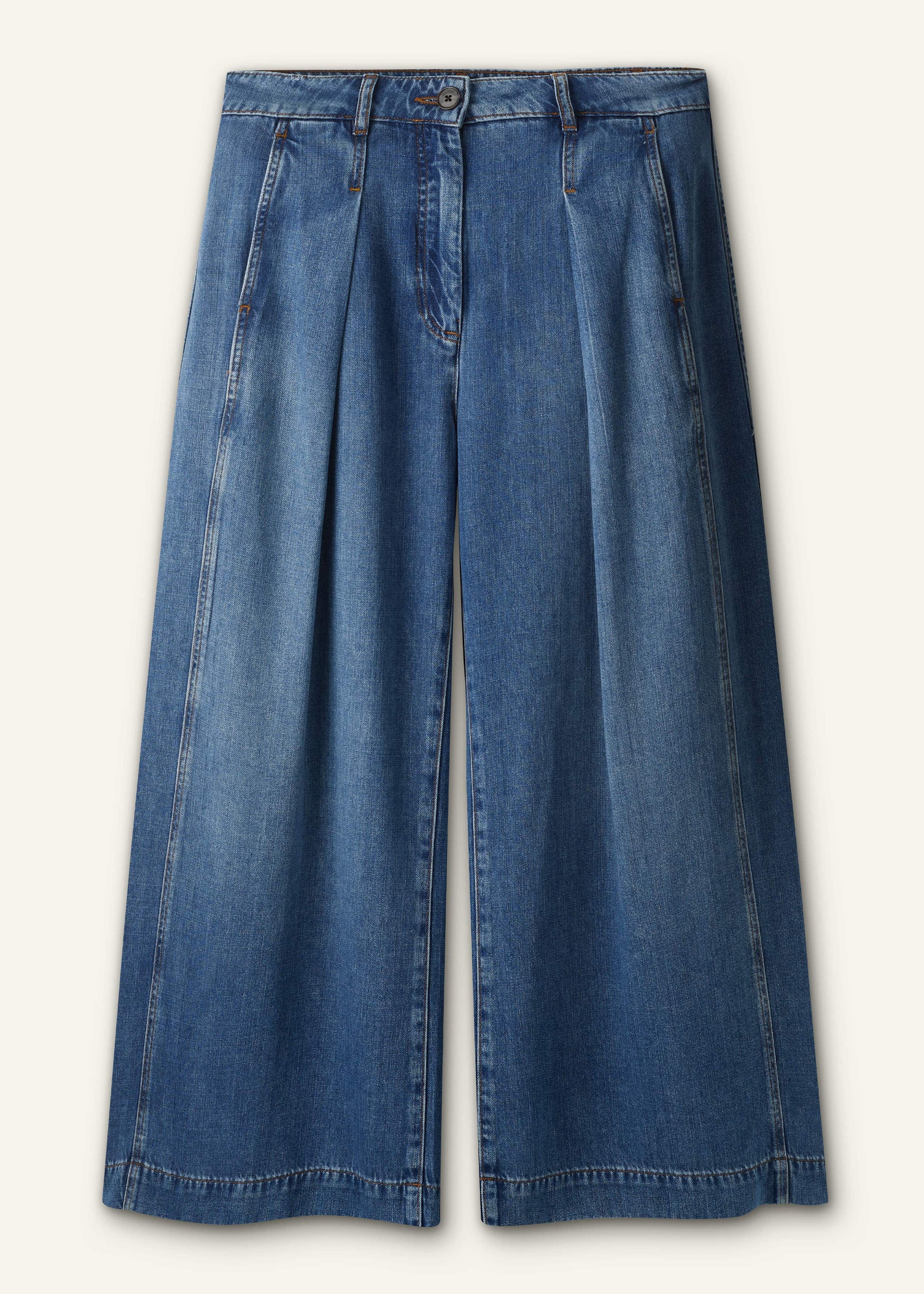 Blue Straight Culotte Jean
