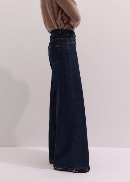 Dark Blue Rinse Wash Ultimate Wide-Leg Jean