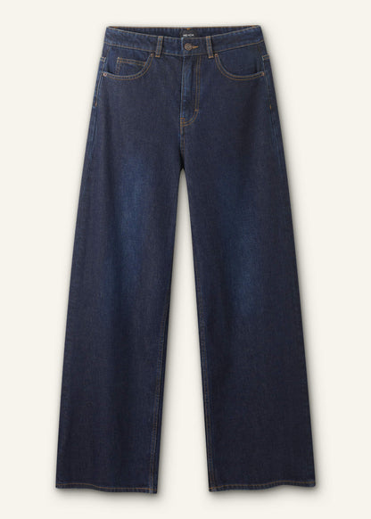 Dark Blue Rinse Wash Ultimate Wide-Leg Jean